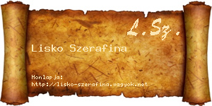 Lisko Szerafina névjegykártya