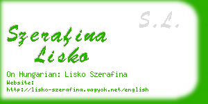 szerafina lisko business card